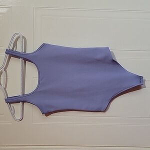 Abercrombie & Fitch Ribbed Violet Scoop Neck Bodysuit US S